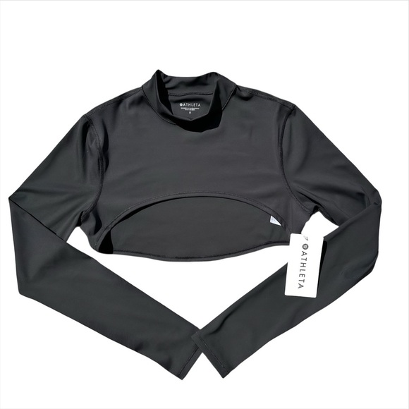 Athleta Black Eclipse Long Sleeve Cut Out Shrug - Picture 2 of 15